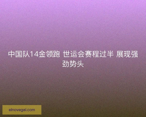 中国队14金领跑 世运会赛程过半 展现强劲势头